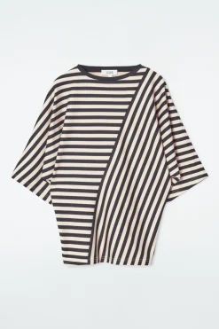 COS REGULAR PANELED STRIPED T-SHIRT-Women Tops