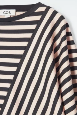 COS REGULAR PANELED STRIPED T-SHIRT-Women Tops