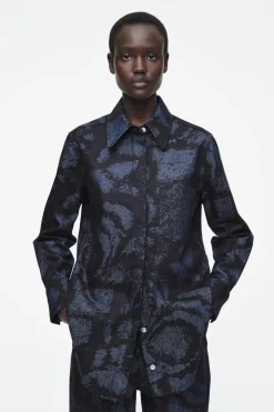 COS REGULAR PRINTED DENIM SHIRT-Women Shirts & Blouses | Tops