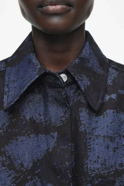 COS REGULAR PRINTED DENIM SHIRT-Women Shirts & Blouses | Tops