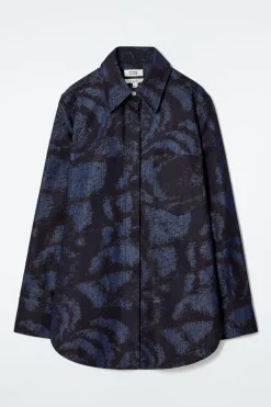 COS REGULAR PRINTED DENIM SHIRT-Women Shirts & Blouses | Tops
