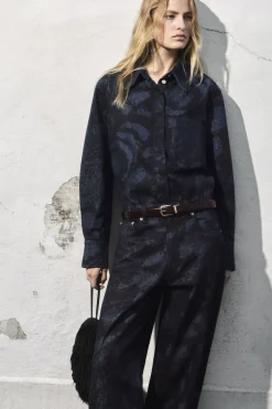 COS REGULAR PRINTED DENIM SHIRT-Women Shirts & Blouses | Tops