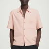 COS REGULAR SEERSUCKER COTTON SHORT-SLEEVED SHIRT- Shirts