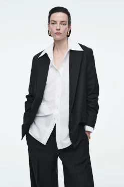 COS REGULAR SINGLE-BREASTED WOOL BLAZER-Women Vests & Tailoring | Coats & Jackets