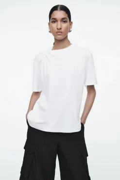 COS REGULAR TWIST-NECK T-SHIRT-Women Tops