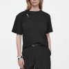 COS REGULAR TWIST-NECK T-SHIRT-Women Tops