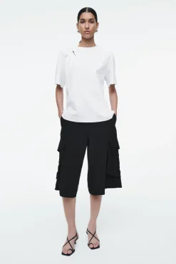 COS REGULAR TWIST-NECK T-SHIRT-Women Tops