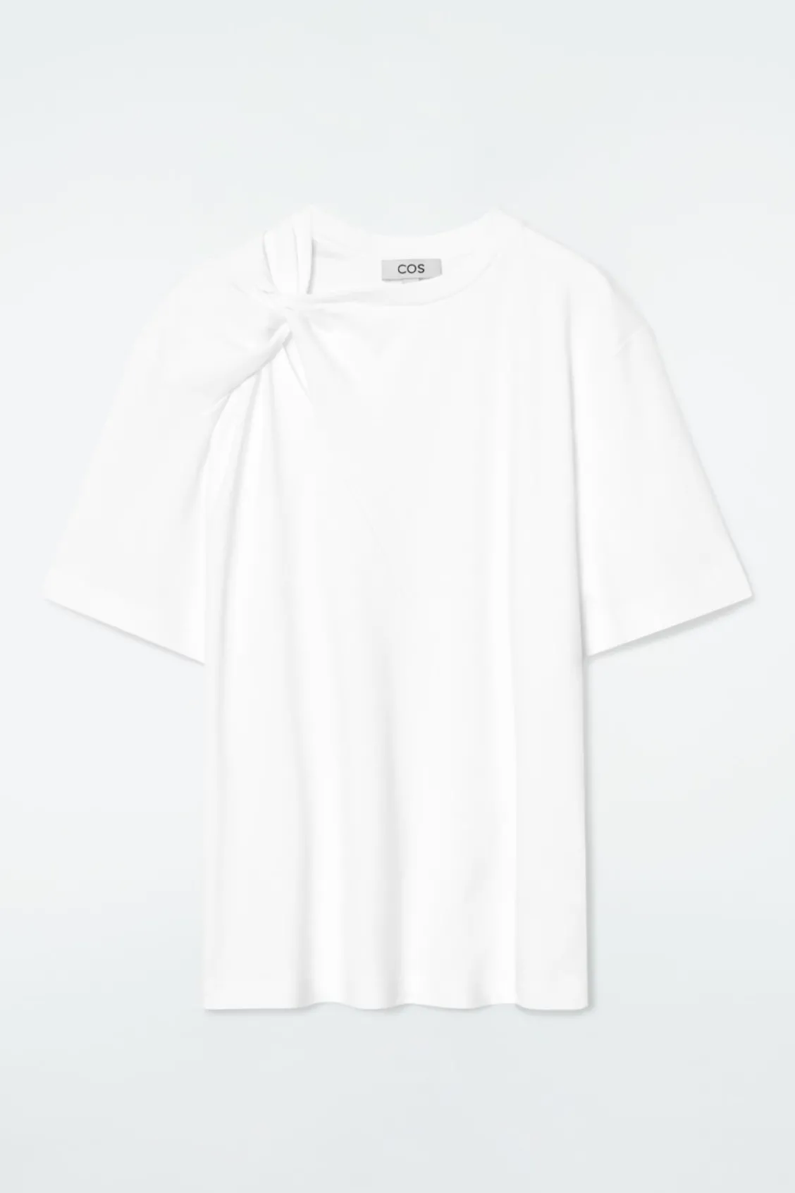 COS REGULAR TWIST-NECK T-SHIRT-Women Tops