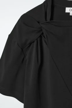 COS REGULAR TWIST-NECK T-SHIRT-Women Tops