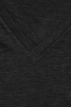 COS REGULAR V-NECK LINEN T-SHIRT-Women T-Shirts | Tops