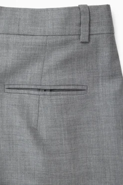 COS REGULAR WOOL BARREL-LEG PANTS-Women Pants