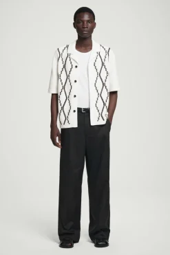 COS RELAXED ABSTRACT ARGYLE-KNIT SHIRT- Shirts | Sweaters & Cardigans