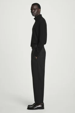 COS RELAXED BELTED WOOL-HOPSACK TAPERED TROUSERS- Suits & Tailoring | Pants