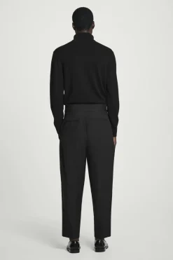 COS RELAXED BELTED WOOL-HOPSACK TAPERED TROUSERS- Suits & Tailoring | Pants