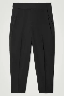 COS RELAXED BELTED WOOL-HOPSACK TAPERED TROUSERS- Suits & Tailoring | Pants