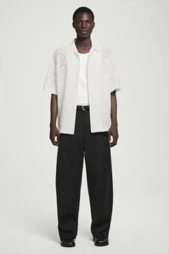 COS RELAXED BRODERIE-ANGLAISE COTTON SHIRT- Shirts