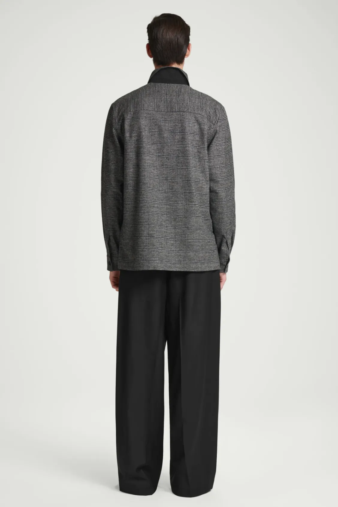 COS RELAXED CHECKED COTTON HALF-ZIP SHIRT- Shirts