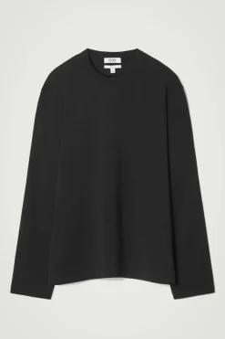 COS RELAXED COTTON-JERSEY LONG-SLEEVED T-SHIRT- T-Shirts