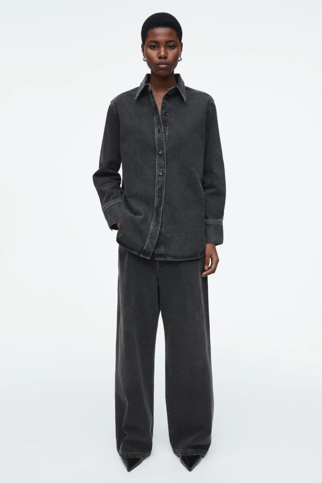 COS RELAXED DENIM SHIRT-Women Shirts & Blouses | Tops