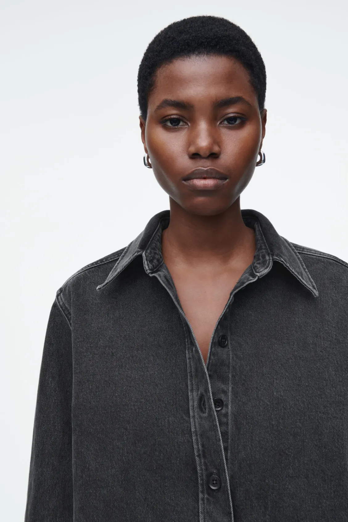 COS RELAXED DENIM SHIRT-Women Shirts & Blouses | Tops