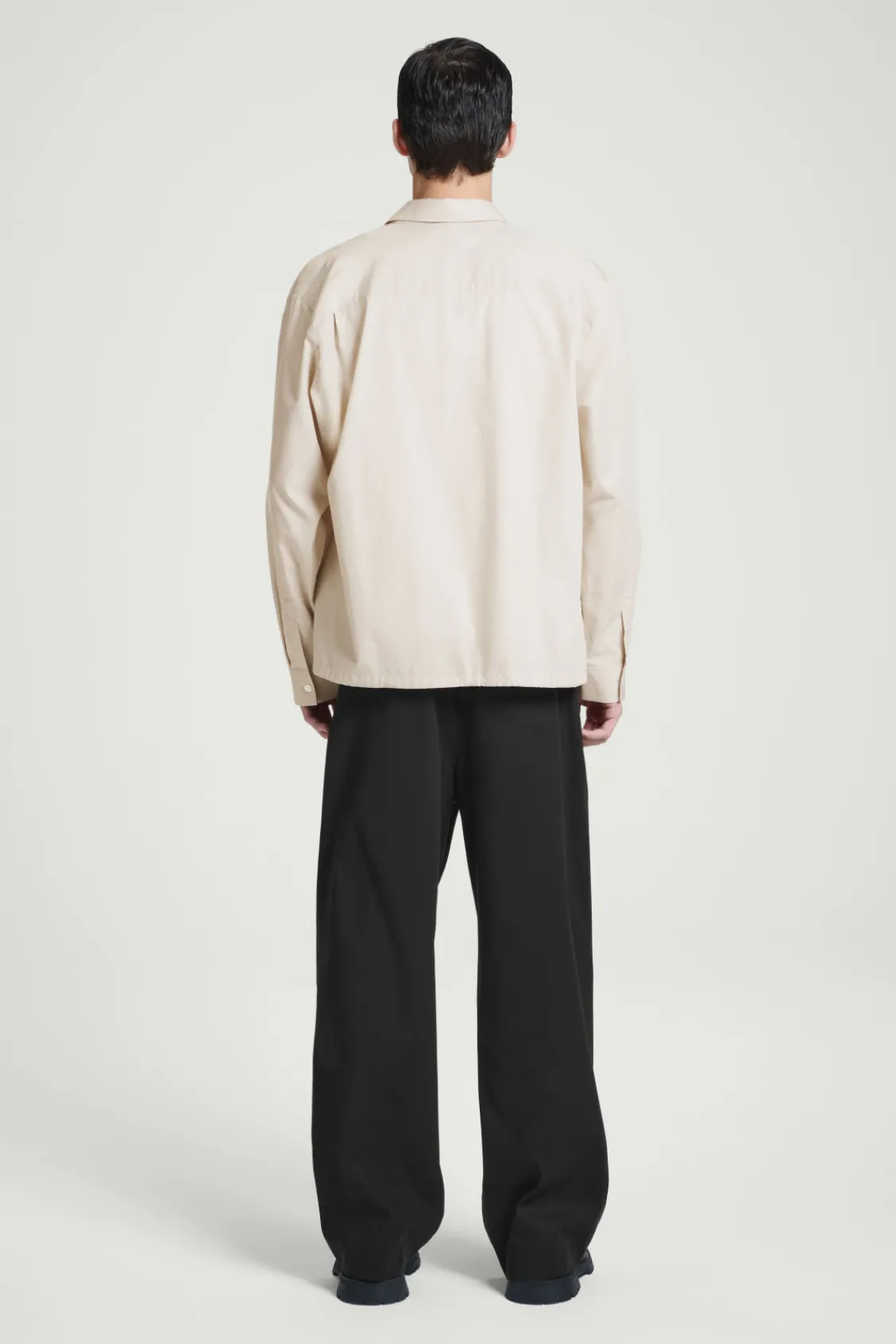 COS RELAXED DRAWSTRING COTTON SHIRT- Shirts