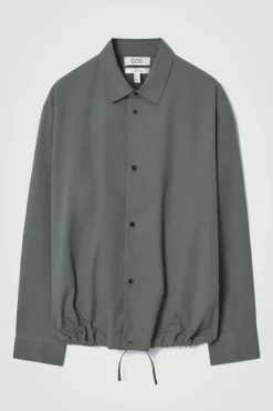 COS RELAXED DRAWSTRING COTTON SHIRT- Shirts