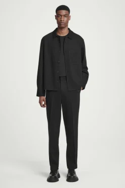 COS RELAXED ELASTICATED PINSTRIPED TROUSERS- Matching Sets | Pants