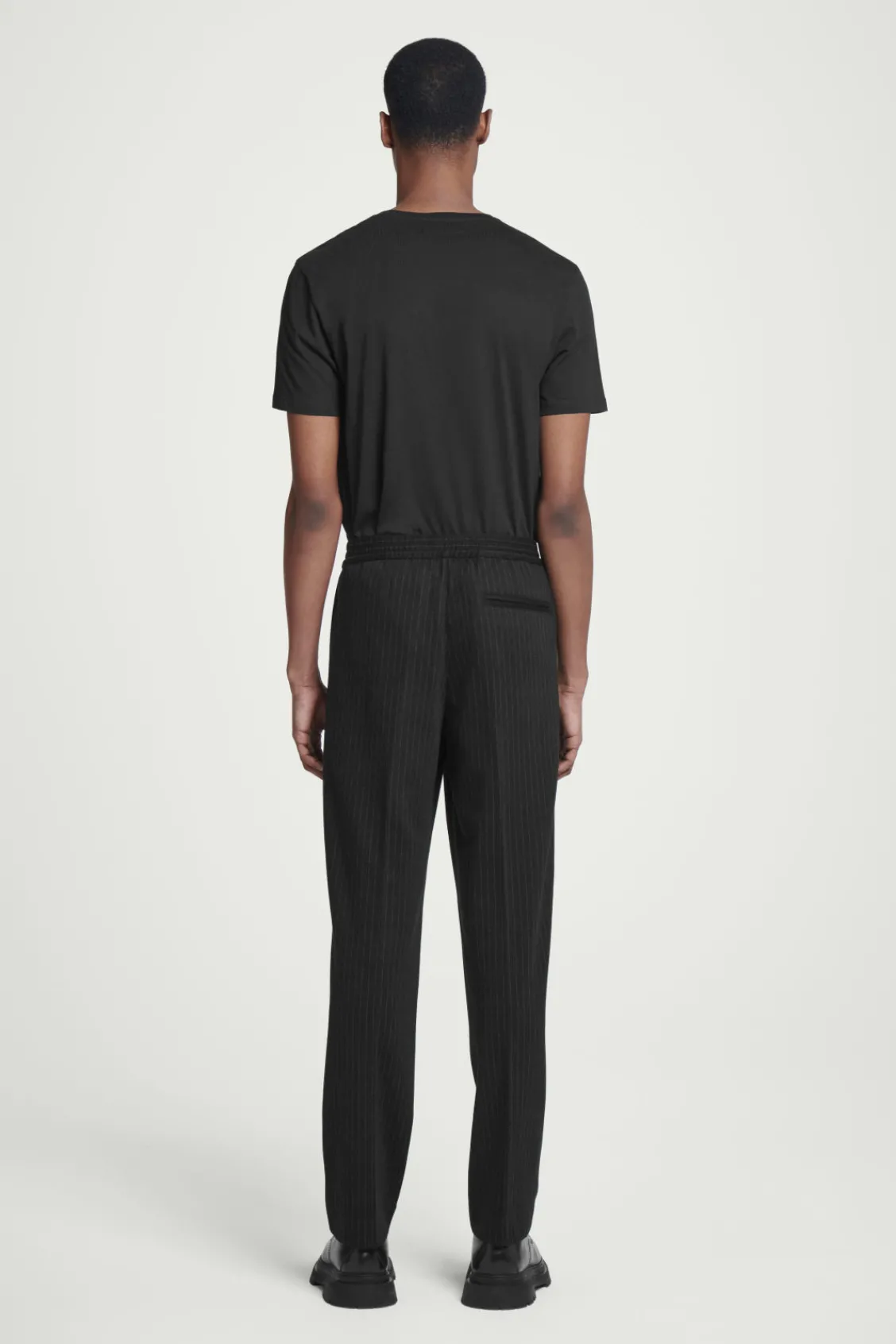 COS RELAXED ELASTICATED PINSTRIPED TROUSERS- Matching Sets | Pants
