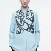 COS RELAXED EMBELLISHED SHIRT-Women Shirts & Blouses | Tops