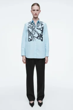 COS RELAXED EMBELLISHED SHIRT-Women Shirts & Blouses | Tops