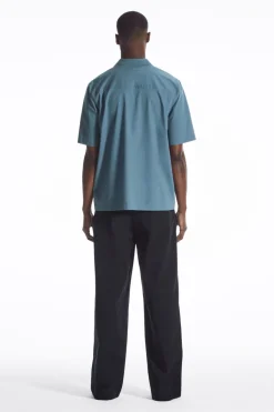 COS RELAXED FLORAL EMBROIDERED SHORT-SLEEVED SHIRT- Shirts