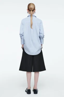 COS RELAXED FLORAL-PRINT STRIPED SHIRT-Women Shirts & Blouses | Tops