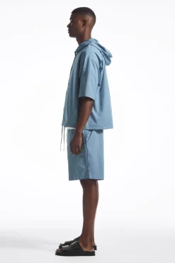 COS RELAXED HOODED COTTON SHORT-SLEEVED SHIRT- Shirts