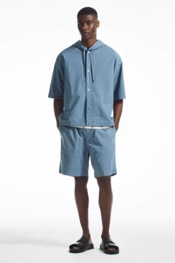 COS RELAXED HOODED COTTON SHORT-SLEEVED SHIRT- Shirts