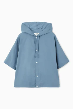 COS RELAXED HOODED COTTON SHORT-SLEEVED SHIRT- Shirts