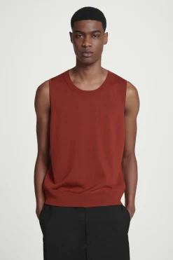 COS RELAXED KNITTED SILK VEST- T-Shirts | Sweaters & Cardigans