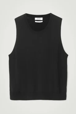 COS RELAXED KNITTED SILK VEST- T-Shirts | Sweaters & Cardigans