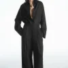 COS RELAXED LINEN-BLEND WIDE-LEG PANTS-Women Pants