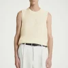 COS RELAXED MÉLANGE-KNIT COTTON TANK- T-Shirts | Sweaters & Cardigans