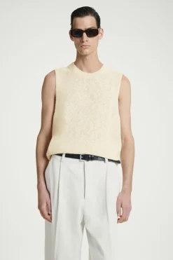COS RELAXED MÉLANGE-KNIT COTTON TANK- T-Shirts | Sweaters & Cardigans