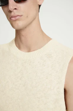 COS RELAXED MÉLANGE-KNIT COTTON TANK- T-Shirts | Sweaters & Cardigans