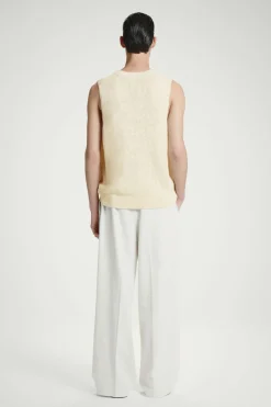 COS RELAXED MÉLANGE-KNIT COTTON TANK- T-Shirts | Sweaters & Cardigans