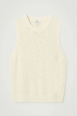COS RELAXED MÉLANGE-KNIT COTTON TANK- T-Shirts | Sweaters & Cardigans