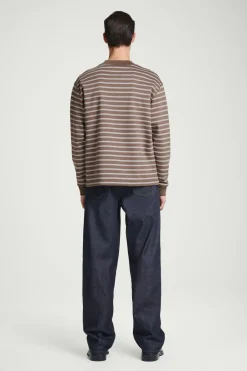 COS RELAXED MOCK-NECK COTTON LONG-SLEEVED T-SHIRT- T-Shirts