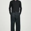 COS RELAXED PLEATED COTTON WIDE-LEG PANTS- Pants