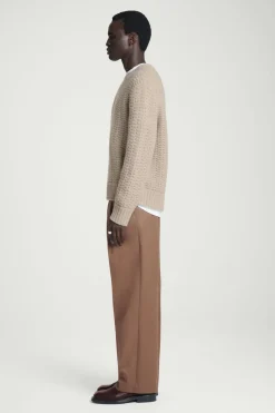 COS RELAXED POINTELLE-KNIT PURE CASHMERE SWEATER- Cashmere | Sweaters & Cardigans