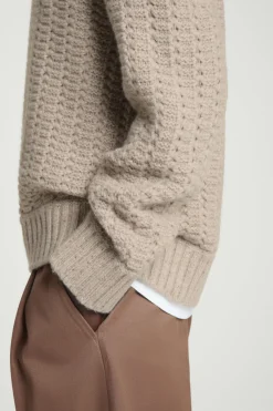 COS RELAXED POINTELLE-KNIT PURE CASHMERE SWEATER- Cashmere | Sweaters & Cardigans