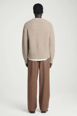 COS RELAXED POINTELLE-KNIT PURE CASHMERE SWEATER- Cashmere | Sweaters & Cardigans