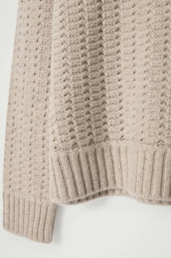 COS RELAXED POINTELLE-KNIT PURE CASHMERE SWEATER- Cashmere | Sweaters & Cardigans