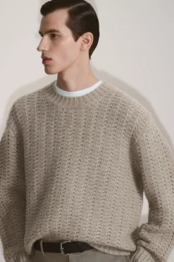 COS RELAXED POINTELLE-KNIT PURE CASHMERE SWEATER- Cashmere | Sweaters & Cardigans